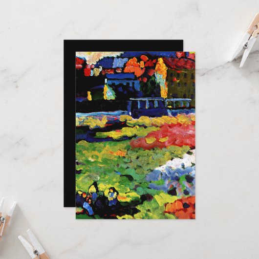 Kandinsky - München-Schwabing mit Kirche Karte (Vorderseite/Rückseite Beispiel)