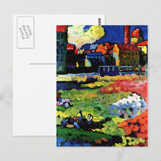 Kandinsky - München-Schwabing mit St. Kirche Postkarte (Vorne/Hinten)