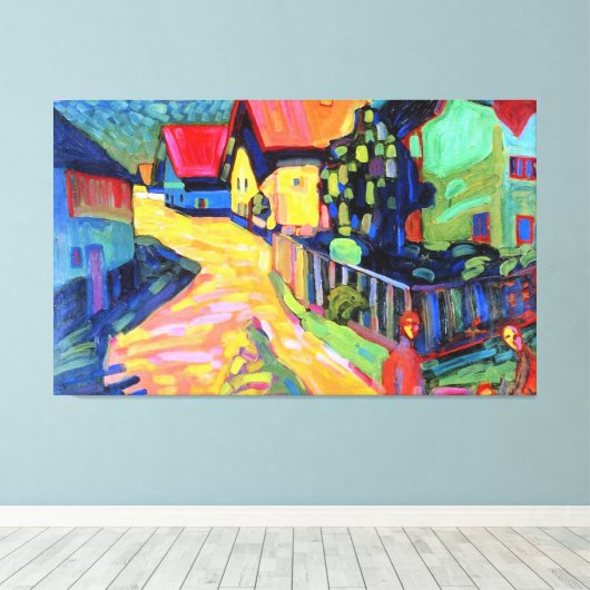 Kandinsky - Murnau Street with Women, 1908, Leinwanddruck (Insitu (Holzboden))