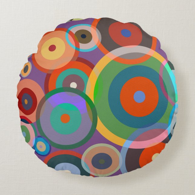 Kandinsky Nr. 4 Rundes Kissen (Vorderseite)