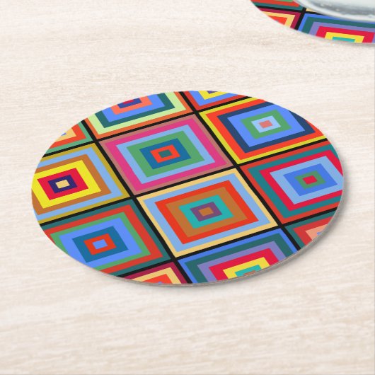 Kandinsky Nr. 52 Runder Pappuntersetzer (Angewinkelt)