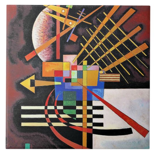Kandinsky - Oben und Links, Fliese (Vorderseite)