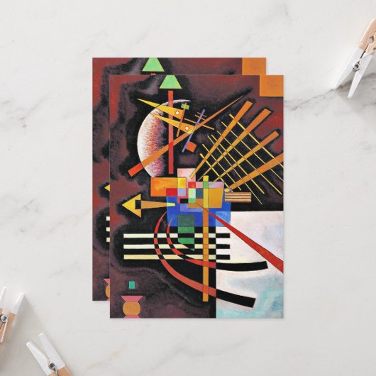 Kandinsky - oben und Links, Karte (Vorderseite/Rückseite Beispiel)