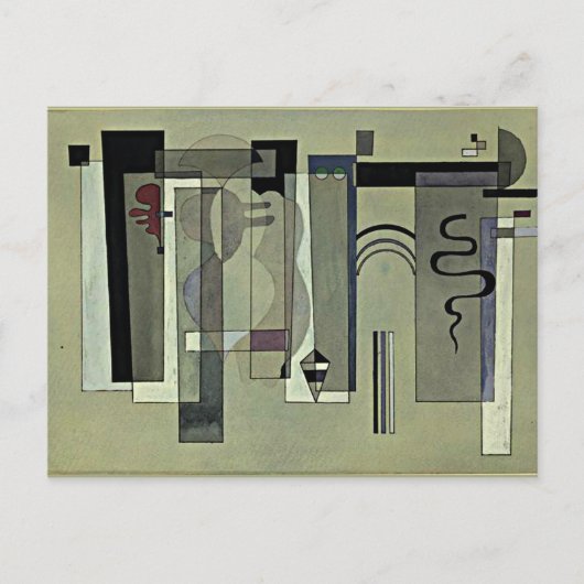 Kandinsky - Oberflächenversammlungen, abstrakte Ku Postkarte (Vorderseite)