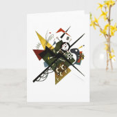 Kandinsky on White II - Abstrakte expressionistisc Karte (Gelbe Blume)