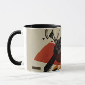 Kandinsky - Orange, abstrakte Kunst Tasse (Links)
