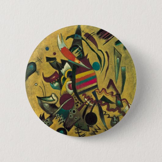 Kandinsky Points Abstract Geometric Art Print Button (Vorderseite)