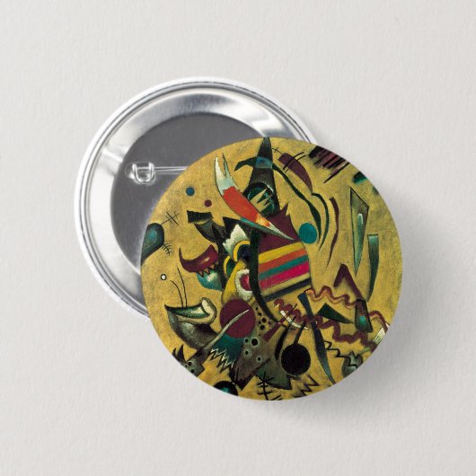 Kandinsky Points Abstrakte Leinwand Malerei Button (Vorne & Hinten)