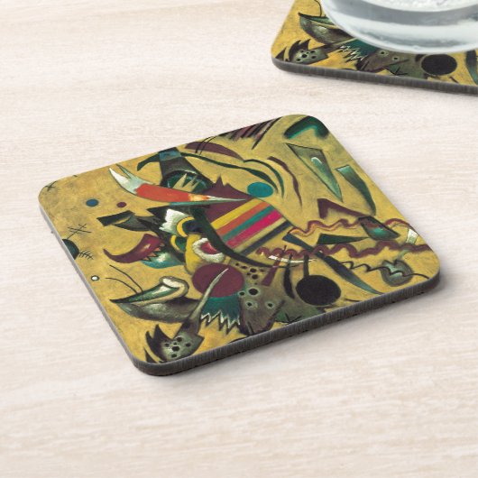 Kandinsky Points Abstrakte Leinwand Malerei Getränkeuntersetzer (Linke Seite)