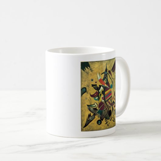 Kandinsky Points Abstrakte Leinwand Malerei Kaffeetasse (VorderseiteRechts)