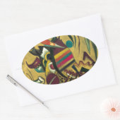 Kandinsky Points Abstrakte Leinwand Malerei Ovaler Aufkleber (Umschlag)