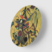 Kandinsky Points Abstrakte Leinwand Malerei Runde Wanduhr (Winkel)