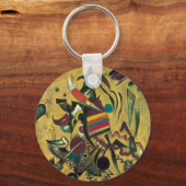 Kandinsky Points Abstrakte Leinwand Malerei Schlüsselanhänger (Vorderseite)