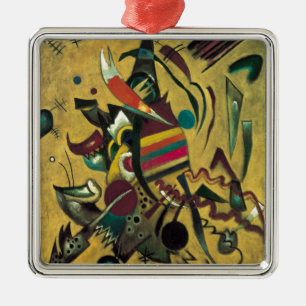 Kandinsky Points Abstrakte Leinwand Malerei Silbernes Ornament