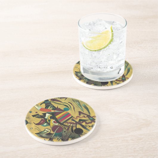 Kandinsky Points Abstrakte Leinwand Malerei Untersetzer (Seite)