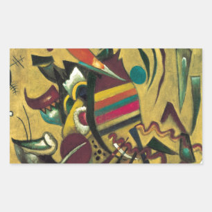 Kandinsky-Punkte Abstrakte Leinwandmalerei Rechteckiger Aufkleber