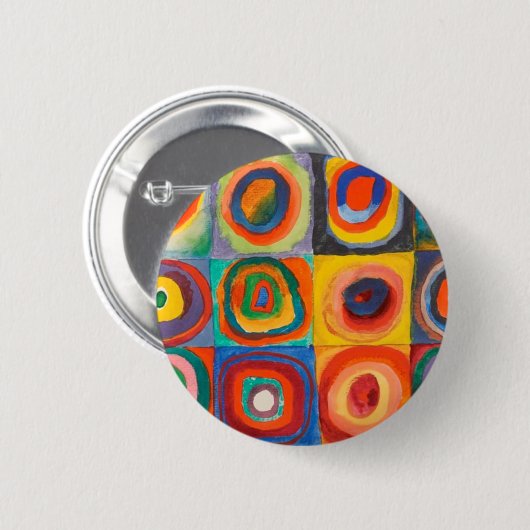 Kandinsky-Quadrate Button (Vorne & Hinten)