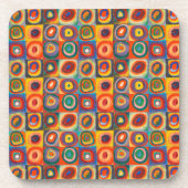 Kandinsky-Quadrate Getränkeuntersetzer (Vorderseite)