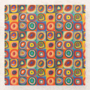 Kandinsky-Quadrate Glasuntersetzer