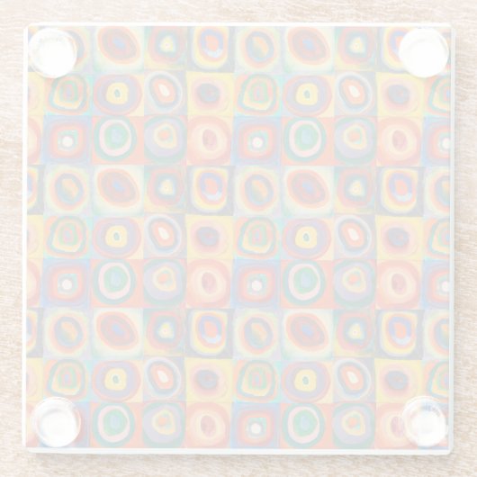Kandinsky-Quadrate Glasuntersetzer (Rückseite)