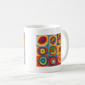 Kandinsky-Quadrate Kaffeetasse (VorderseiteRechts)