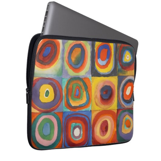 Kandinsky-Quadrate Laptopschutzhülle (Vorne Rechts)