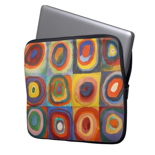 Kandinsky-Quadrate Laptopschutzhülle (Vorderseite Links)