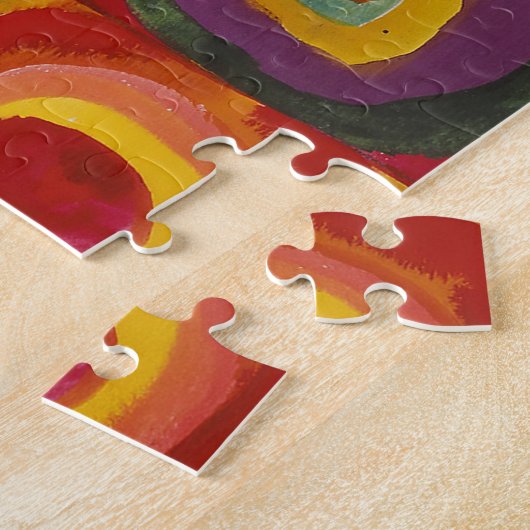 Kandinsky-Quadrate mit konzentrierten Zirkeln farb Puzzle (Seite)