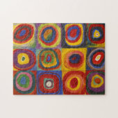 Kandinsky-Quadrate mit konzentrierten Zirkeln farb Puzzle (Horizontal)