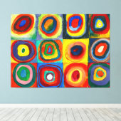 KANDINSKY - Quadrate mit konzentrischen Kreisen (1 Leinwanddruck (Insitu (Holzboden))