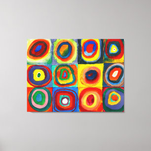 KANDINSKY - Quadrate mit konzentrischen Kreisen (1 Leinwanddruck