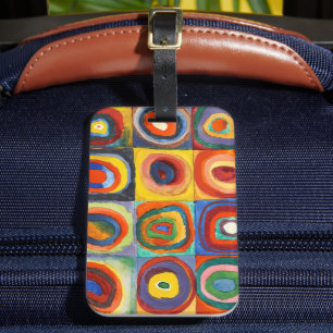 Kandinsky - Quadrate mit konzentrischen Kreisen Gepäckanhänger