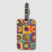 Kandinsky - Quadrate mit konzentrischen Kreisen Gepäckanhänger (Vorderseite Vertikal)