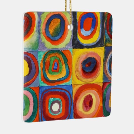 Kandinsky - Quadrate mit konzentrischen Kreisen Keramikornament (Rechts)