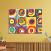 Kandinsky - Quadrate mit konzentrischen Kreisen Leinwanddruck (Insitu (Wohnzimmer))
