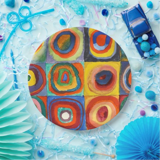 Kandinsky - Quadrate mit konzentrischen Kreisen Pappteller (Party)