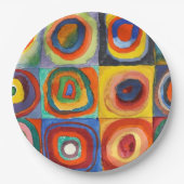 Kandinsky - Quadrate mit konzentrischen Kreisen Pappteller (Vorderseite)