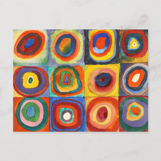 Kandinsky - Quadrate mit konzentrischen Kreisen Postkarte
