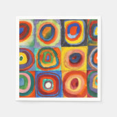 Kandinsky - Quadrate mit konzentrischen Kreisen Serviette (Vorderseite)