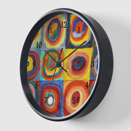 Kandinsky - Quadrate mit konzentrischen Kreisen Uhr (Winkel)