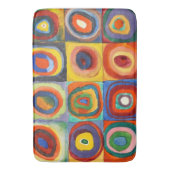 Kandinsky - Quadrate mit konzentrischen Zirkeln Badematte (Vorderseite Vertikal)