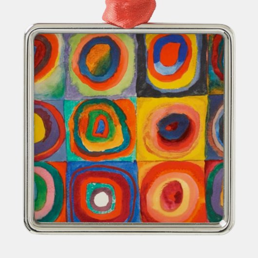 Kandinsky-Quadrate Ornament Aus Metall (Vorne)