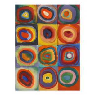 Kandinsky-Quadrate Poster
