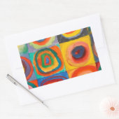 Kandinsky-Quadrate Rechteckiger Aufkleber (Umschlag)