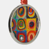 Kandinsky-Quadrate Silbernes Ornament (Rechts)