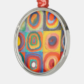 Kandinsky-Quadrate Silbernes Ornament (Links)