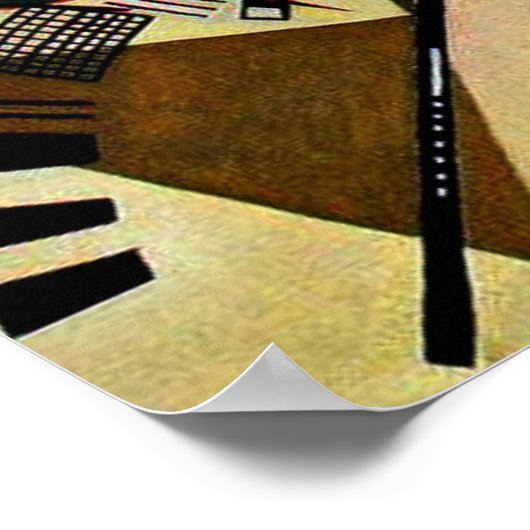 Kandinsky - Querlinie Poster (Ecke)