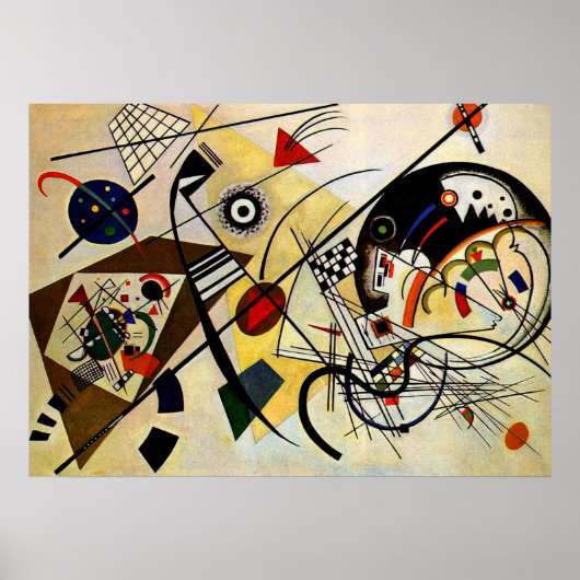 Kandinsky - Querlinie Poster (Vorne)