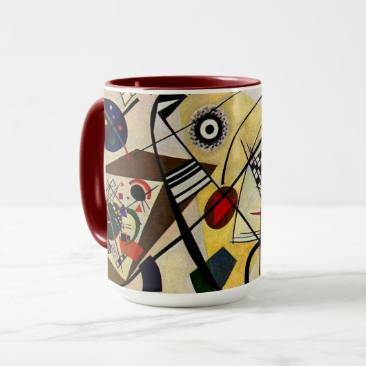 Kandinsky - Querlinie Tasse (Vorderseite Links)