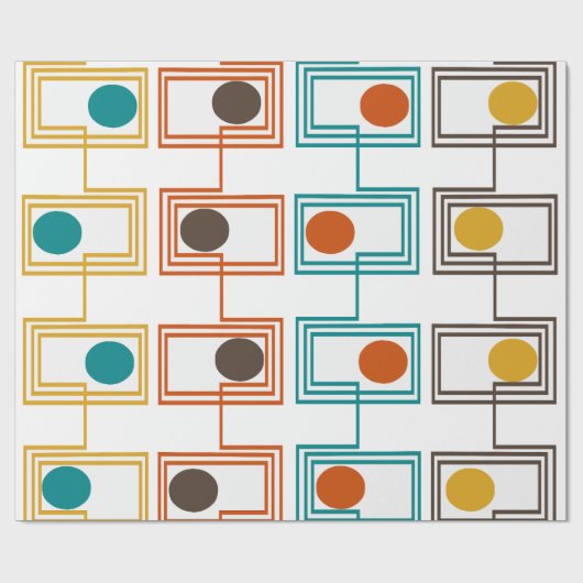 Kandinsky-Rechtecke mit Ovalen Geschenkpapier (Flach)